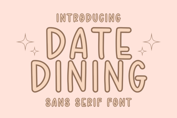 Date Dinning Typeface for Editorial Design