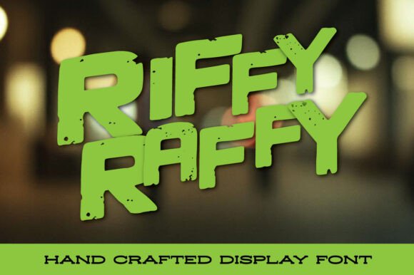 Riffy Raffy Font: Bold Sans Serif for Gritty Designs