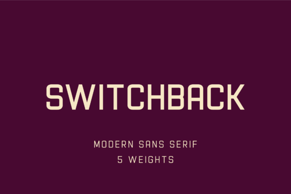 Switchback: The Modern Sans Serif Font for Makers